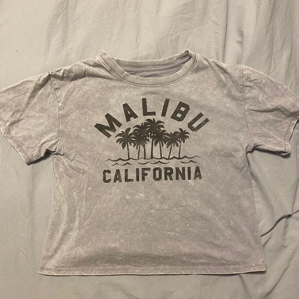 Grey Malibu crop top